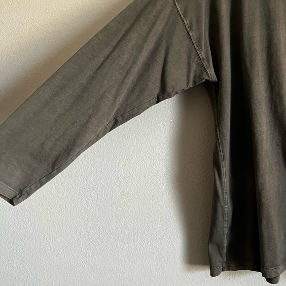 WE THE FREE Be Free Tunic T-Shirt long sleeve lightweight olive green small - Picture 2 of 5